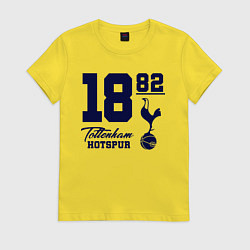 Футболка хлопковая женская FC Tottenham 1882, цвет: желтый