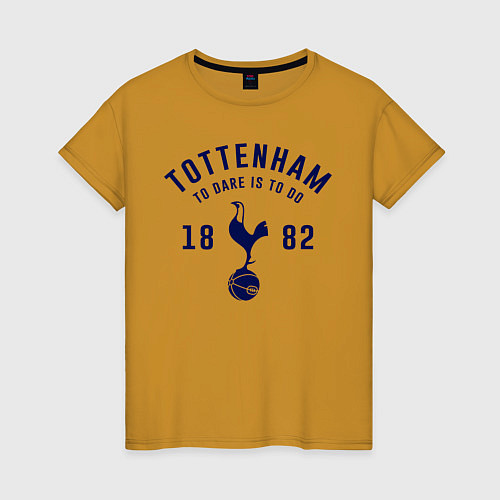 Женская футболка FC Tottenham 1882 / Горчичный – фото 1