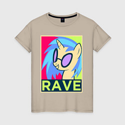 Женская футболка DJ Pon-3 RAVE