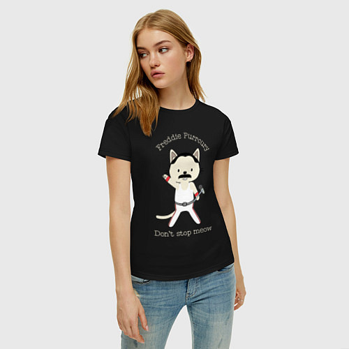 Женская футболка Фредди Киса / Черный – фото 3