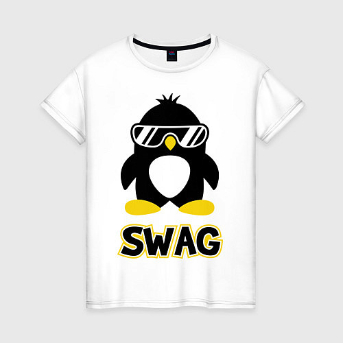 Женская футболка SWAG Penguin / Белый – фото 1