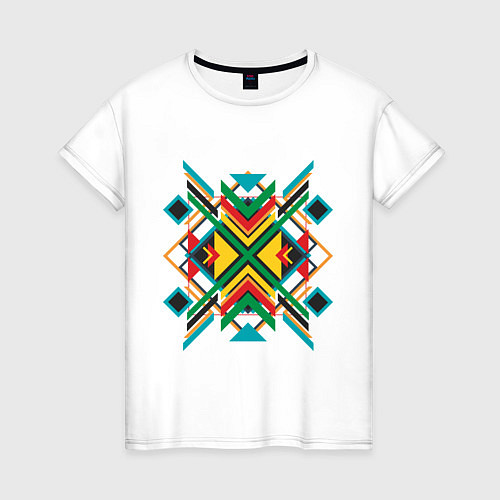 Женская футболка Triangles and squares / Белый – фото 1