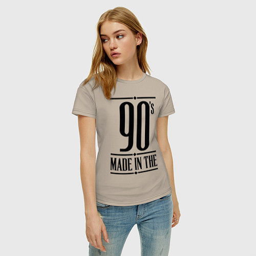 Женская футболка Made in the 90s / Миндальный – фото 3