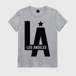 Футболка хлопковая женская Los Angeles Star, цвет: меланж