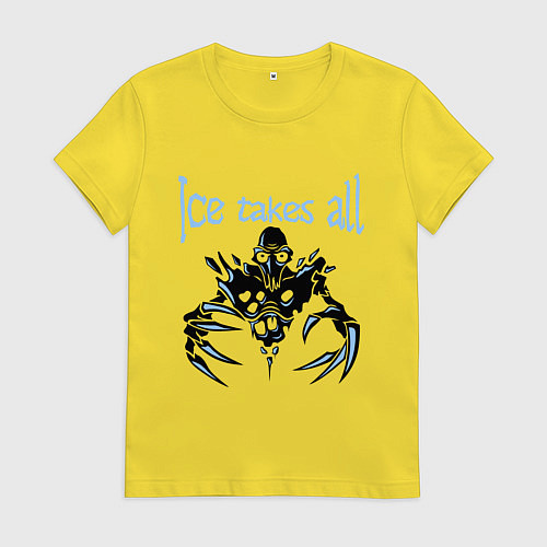 Женская футболка Ice Takes All / Желтый – фото 1