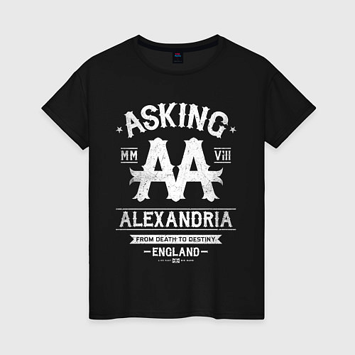 Женская футболка Asking Alexandria: England / Черный – фото 1