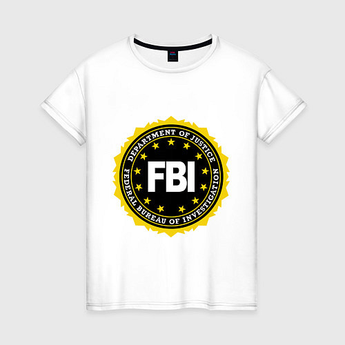 Женская футболка FBI Departament / Белый – фото 1