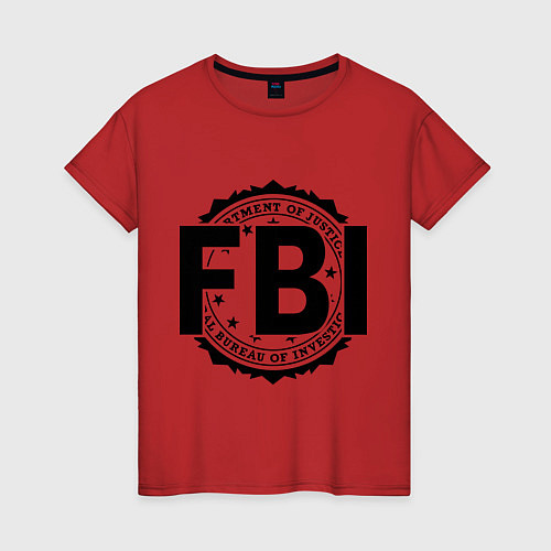 Женская футболка FBI Agency / Красный – фото 1