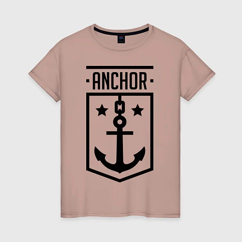 Женская футболка Anchor Shield / Пыльно-розовый – фото 1