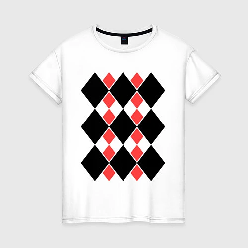 Женская футболка Ромбический узор / Белый – фото 1