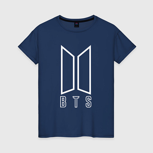 Женская футболка BTS LineWork / Тёмно-синий – фото 1