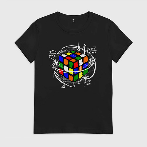Женская футболка Кубик Рубика / Черный – фото 1