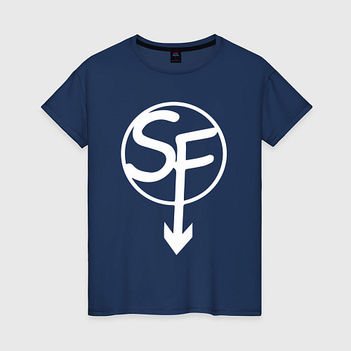 Женская футболка SANITYS FALL / Тёмно-синий – фото 1
