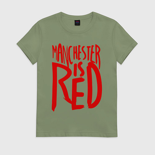 Женская футболка Manchester is Red / Авокадо – фото 1