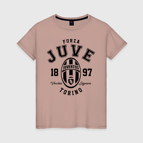 Женская футболка Forza Juve 1897: Torino / Пыльно-розовый – фото 1