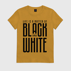 Футболка хлопковая женская Juventus: Black & White, цвет: горчичный