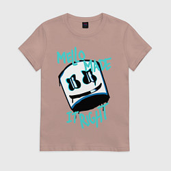 Футболка хлопковая женская Mello Made it Right, цвет: пыльно-розовый