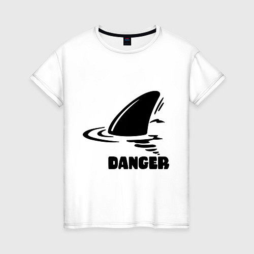 Женская футболка Danger Shark / Белый – фото 1