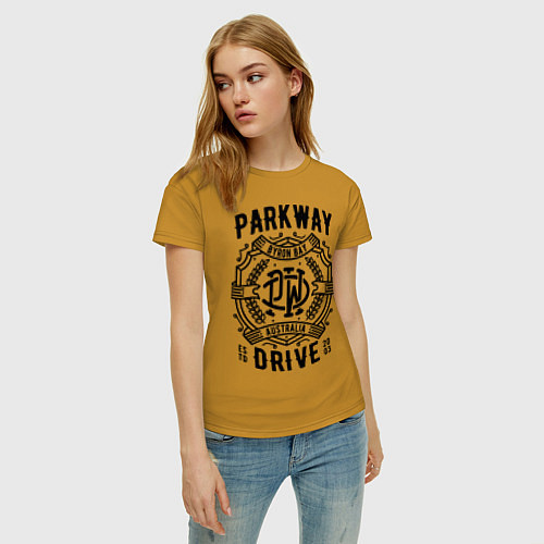 Женская футболка Parkway Drive: Australia / Горчичный – фото 3