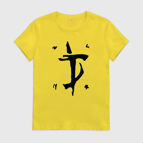 Женская футболка DOOM Slayer / Желтый – фото 1