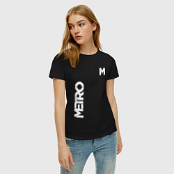 Футболка хлопковая женская METRO M, цвет: черный — фото 2