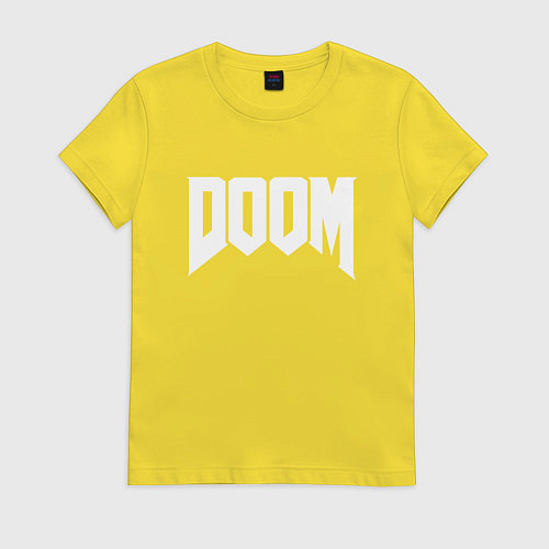 Женская футболка DOOM / Желтый – фото 1