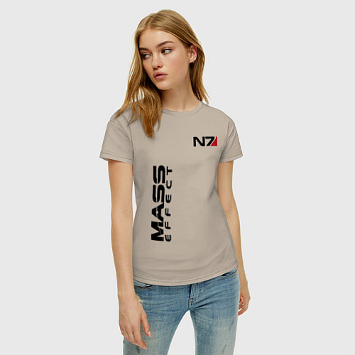 Женская футболка MASS EFFECT N7 / Миндальный – фото 3
