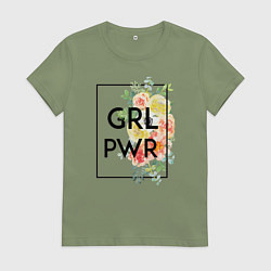 Женская футболка GRL PWR