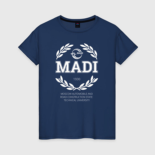 Женская футболка MADI / Тёмно-синий – фото 1