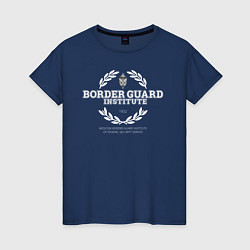 Футболка хлопковая женская Border Guard Institute, цвет: тёмно-синий