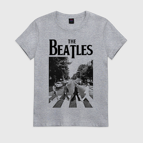 Женская футболка The Beatles: Mono Abbey Road / Меланж – фото 1