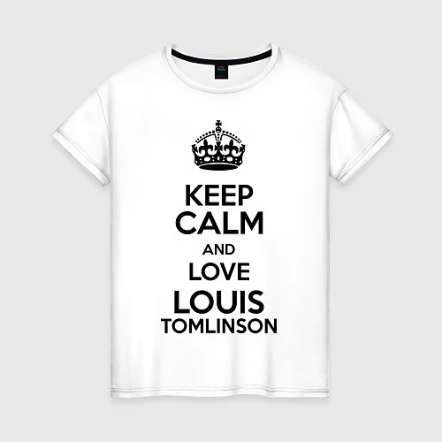 Женская футболка Keep Calm & Love Louis Tomlinson / Белый – фото 1