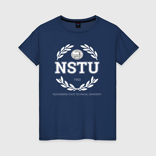 Женская футболка NSTU / Тёмно-синий – фото 1