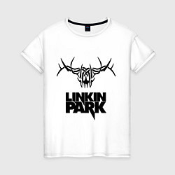 Футболка хлопковая женская Linkin Park: Deer, цвет: белый