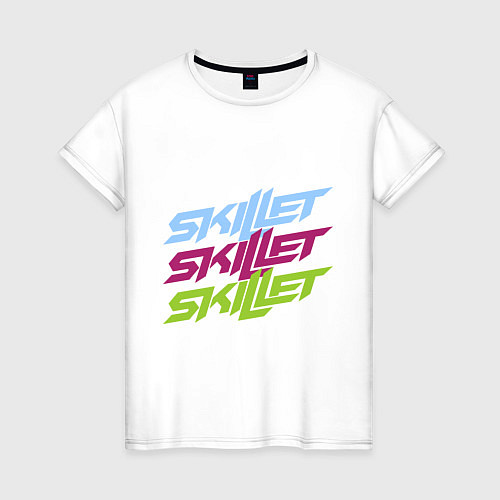 Женская футболка Skillet Tricolor / Белый – фото 1