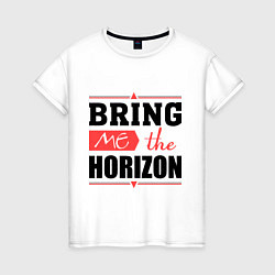 Футболка хлопковая женская Bring me the horizon, цвет: белый