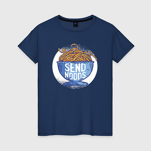 Женская футболка Send Noods / Тёмно-синий – фото 1