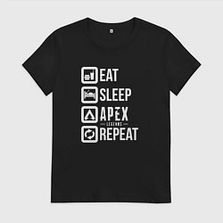 Женская футболка Eat, Sleep, Apex, Repeat