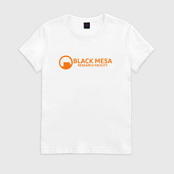 Футболка хлопковая женская Black Mesa: Research Facility, цвет: белый