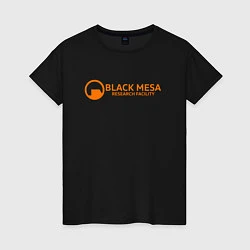 Футболка хлопковая женская Black Mesa: Research Facility, цвет: черный