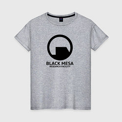 Футболка хлопковая женская Black Mesa: Research Facility, цвет: меланж