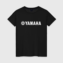 Футболка хлопковая женская YAMAHA, цвет: черный