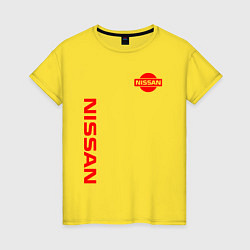 Футболка хлопковая женская NISSAN, цвет: желтый