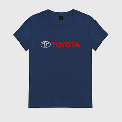 Футболка хлопковая женская TOYOTA, цвет: тёмно-синий