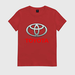 Футболка хлопковая женская TOYOTA, цвет: красный