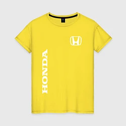 Футболка хлопковая женская HONDA, цвет: желтый