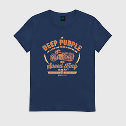 Футболка хлопковая женская Deep Purple: Speed King, цвет: тёмно-синий