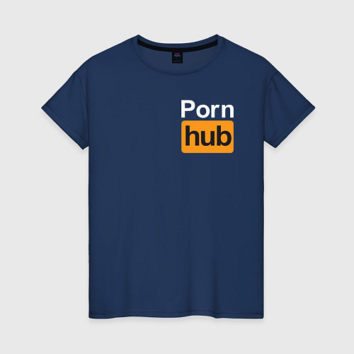 Женская футболка PornHub / Тёмно-синий – фото 1
