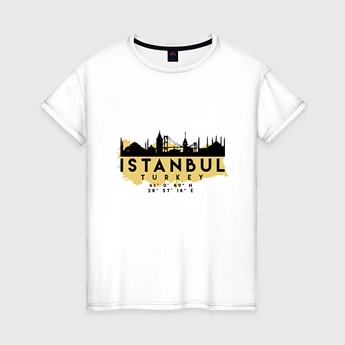 Женская футболка Стамбул - Турция / Белый – фото 1