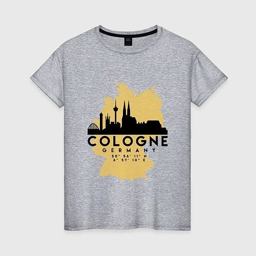 Женская футболка Cologne / Меланж – фото 1
